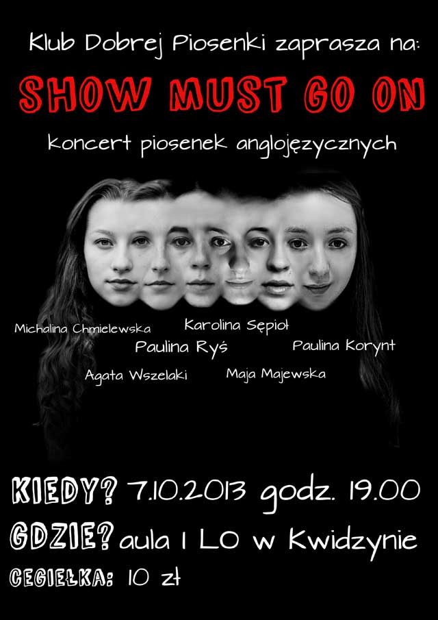 Klub dobrej piosenki koncert w kwidzynie - Show must go on